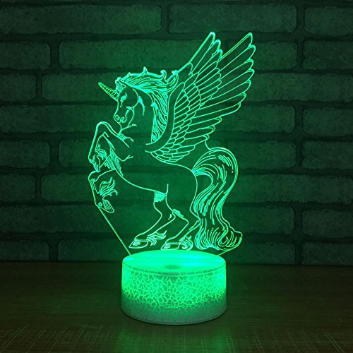 Unicorn Lamp, Bedside Night Light 7 Colors Change for Kids Optical Illusion Lamps-A Great Gift for Boys and Girls (Unicorn) Unicorn Lamp, Bedside Night Light 7 Colors Change for Kids Optical Illusion Lamps-A Great Gift for Boys and Girls (Unicorn)