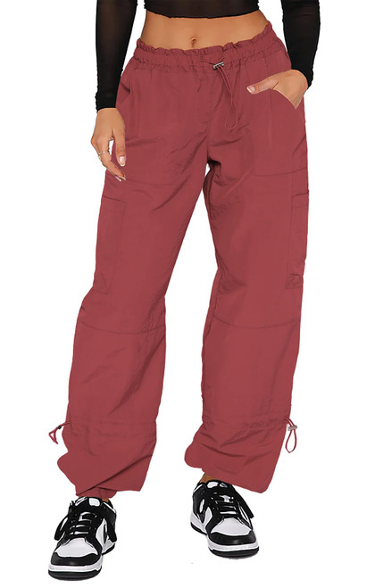 DISCIPBUSH Cargo Pants Women Baggy - Parachute Pants for Women Trendy, Womens Cargo Pants Y2K Pants, Cargo Pants for Girls' Fashion, Baggy Pants Women, Streetwear Women Cargo Pants, Red Cargo Pants XL DISCIPBUSH Cargo Pants Women Baggy - Parachute Pants for Women Trendy, Womens Cargo Pants Y2K Pants, Cargo Pants for Girls' Fashion, Baggy Pants Women, Streetwear Women Cargo Pants, Red Cargo Pants XL