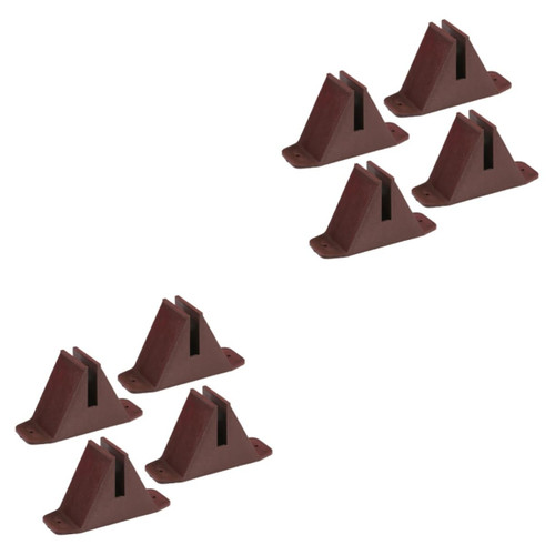 Happyyami 8 Pcs Plastic Fence Stand Fence Bracket Fence Post Anchor Base Bracket Holder Stand Border Fence Holder Garden Fence Base pet Enclosure Yard Fence Stand Holder Triangle rebar