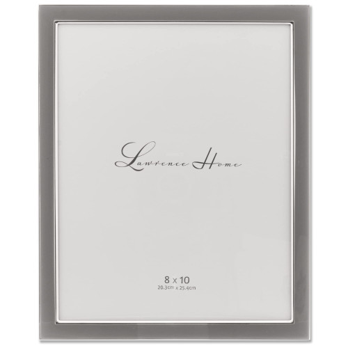 Lawrence Frames Polished Enamel Picture Frame, 8x10, Gray