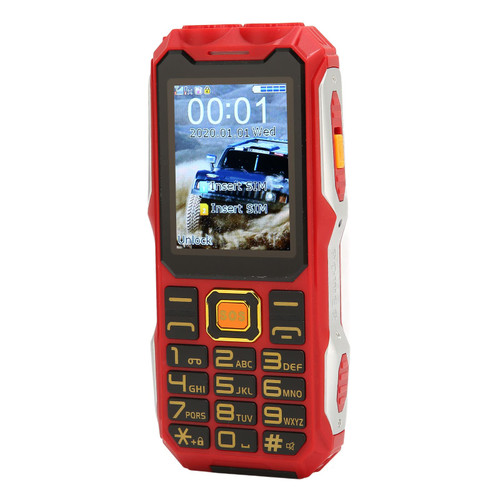 Yoidesu 2G Unlocked Phone Multifunctional Dual SIM Cell Phone Big Button 16800mAh Battery Retro Phone for Seniors (Red)