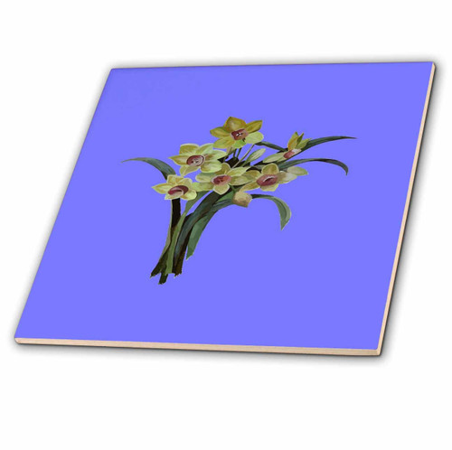 3dRose Taiche - Vector Art - Jonquils - Jonquil Bouquet Vector Art - Tiles (ct_353297_1)