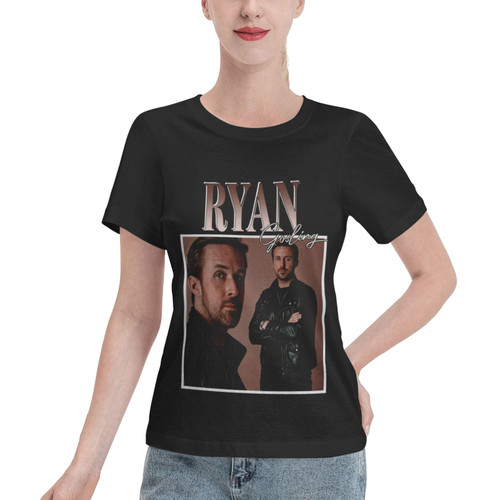 EMIGRESS Ryan Gosling Women's T Shirt Casual Cotton Short Sleeve Tee Crew Neck Fashion Tshirt Xx-Large Black EMIGRESS Ryan Gosling Women's T Shirt Casual Cotton Short Sleeve Tee Crew Neck Fashion Tshirt Xx-Large Black