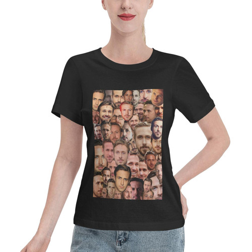 EMIGRESS Ryan Gosling Collage Woman's T Shirt Casual Cotton Short Sleeve Tee Crew Neck Fashion Clothes Xx-Large Black EMIGRESS Ryan Gosling Collage Woman's T Shirt Casual Cotton Short Sleeve Tee Crew Neck Fashion Clothes Xx-Large Black