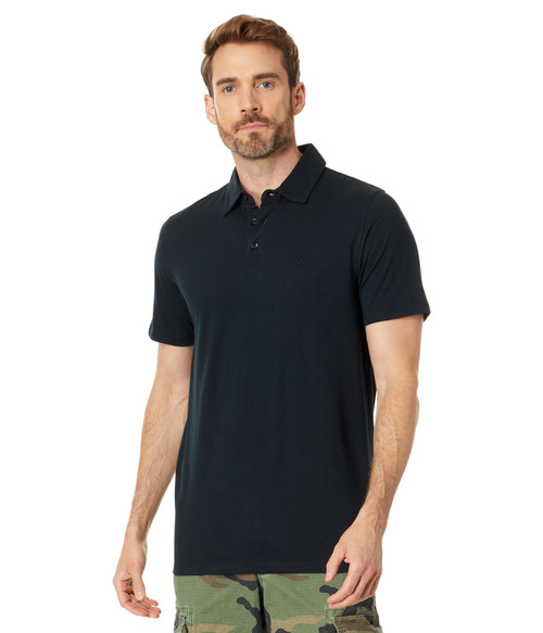 Volcom Men's Wowzer Polo Short Sleeve Shirt Black