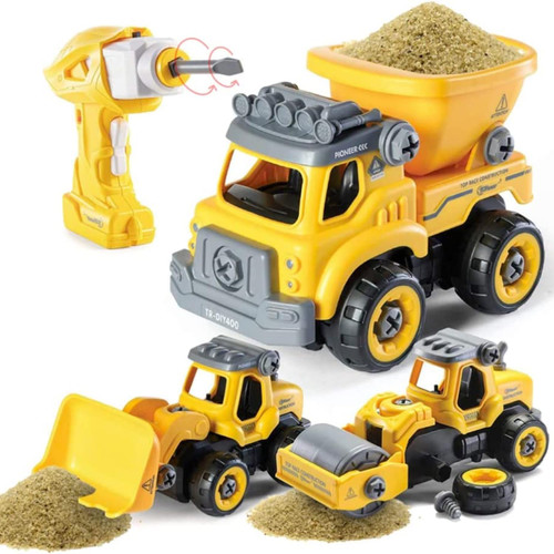 Construction Toys ?Building Take Apart Toys with Electric Drill ?Converts to Remote Control Car?3 in 1 Take Apart Vehicles for Toddlers and Boys 3,4,5,6,7 Years Old ?Truck Toys as Construction Toys ?Building Take Apart Toys with Electric Drill ?Converts to Remote Control Car?3 in 1 Take Apart Vehicles for Toddlers and Boys 3,4,5,6,7 Years Old ?Truck Toys as
