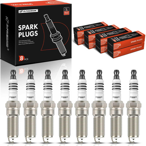 A-Premium Iridium Platinum Spark Plugs (Pack of 8) Compatible with Ford F-150 2010-2017, F-250/F-350 Super Duty 2011-2021, Mustang 2011-2019, E-350/E-450 Super Duty 2017-2019