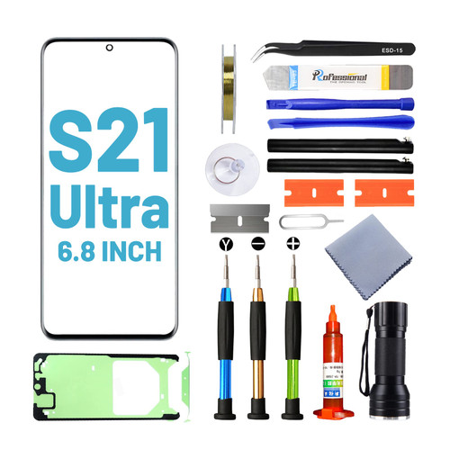 Tpyag Screen Replacement for Samsung Galaxy S21 Ultra,Replacement Screen for Galaxy S21 Ultra Series 6.8 inch,Screen Repair Kit with Waterproof Adhesive(NO OLED & Touch Digitizer)