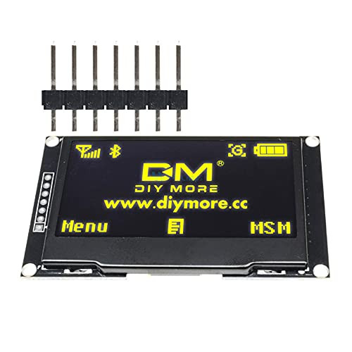 Yellow 2.42" 2.42 inch LCD Screen 128x64 OLED Display Module IIC I2C SPI Serial 12864 OLED Display for C51 STM32 SPD0301