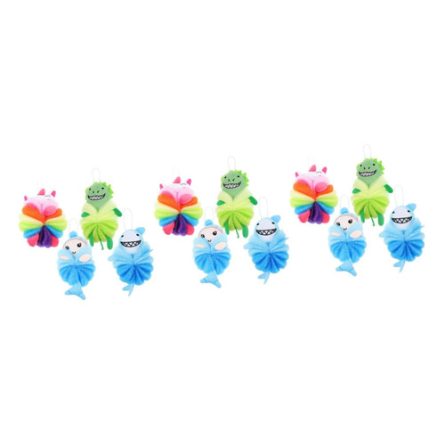 FOMIYES Kids pcs Bath Ball Body wash for Bath Sponge Body wash Shower Pouf Shower exfoliating loofah Body Scrubber exfoliating Balls Cartoon Shower loofah Bath Supply