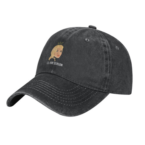 Lil Rapper Kim Singer Cap Unisex Casual Washed Cowboy Cotton Hat Adjustable Outdoor Sports Caps Black Lil Rapper Kim Singer Cap Unisex Casual Washed Cowboy Cotton Hat Adjustable Outdoor Sports Caps Black