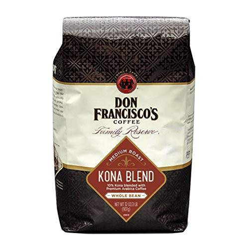 Don Francisco's Kona Blend Coffee, Medium Roast, Whole Bean, 32-Ounce Bag