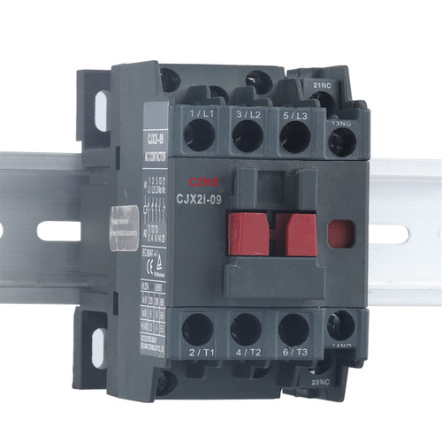 HEPUP CJX2i AC Contactor 3P 220V 50/60Hz 1NC+1NO Din Rail Mounted Household Modular 9A/12A/18A/25A/32A (Color : 220V 9A, Size : 1NO1NC)