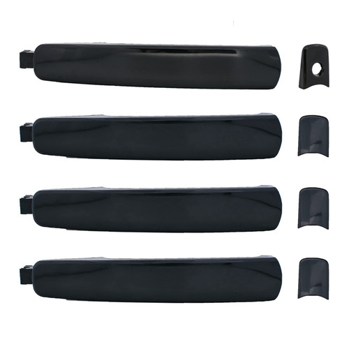 PLDDE 4pcs Black Exterior Door Handle Compatible with 03-08 Infiniti FX35/FX45 03-07 Infiniti G35/Nissan Murano 08-13 Nissan Rogue 14-15 Nissan Rogue Select (Left+Right Front+Rear)