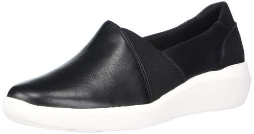 Clarks womens Kayleigh Step Loafer, Black Leather Combi, 9.5 US