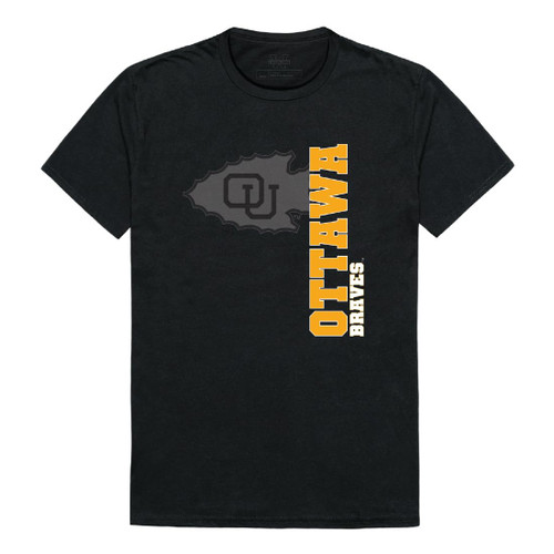 W Republic Ottawa University Braves Ghost Tee T-Shirt - Black, XX-Large