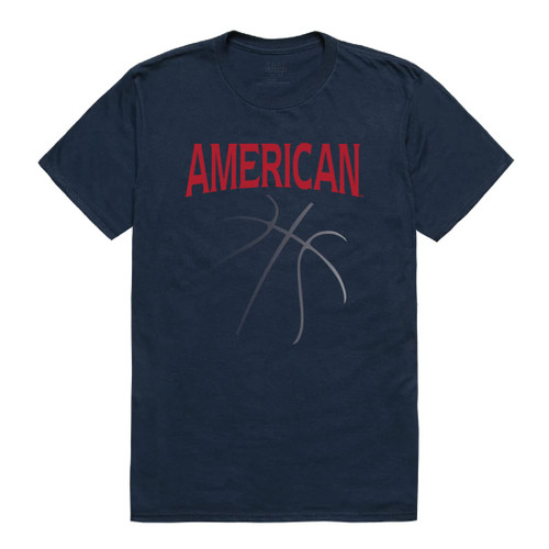 American University Eagles College Basketball Tee T-Shirt - Navy, X-Large