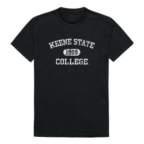 W Republic Keene State College Distressed Arch Tee T-Shirt - Black, X-Large