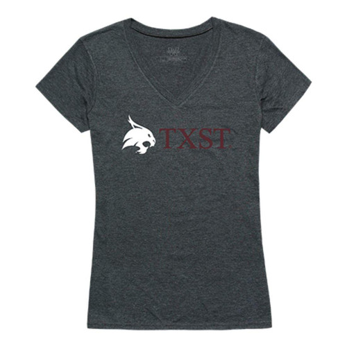 W Republic Texas State University Boko The Bobcat Womens Institutional Tee T-Shirt Heather Charcoal XXL