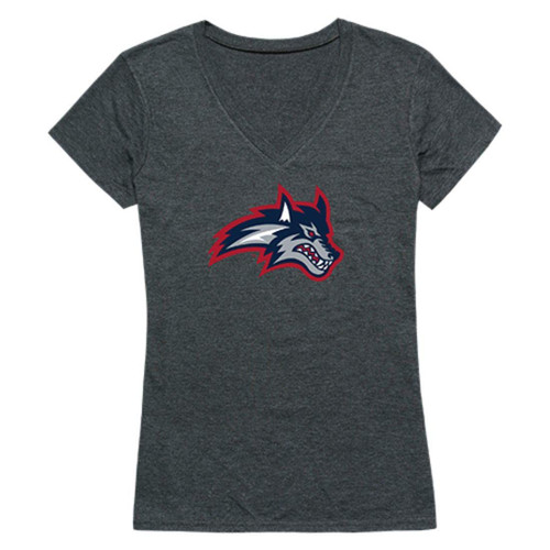 Stony Brook University Seawolves Womens Cinder T-Shirt Heather Charcoal X-Large
