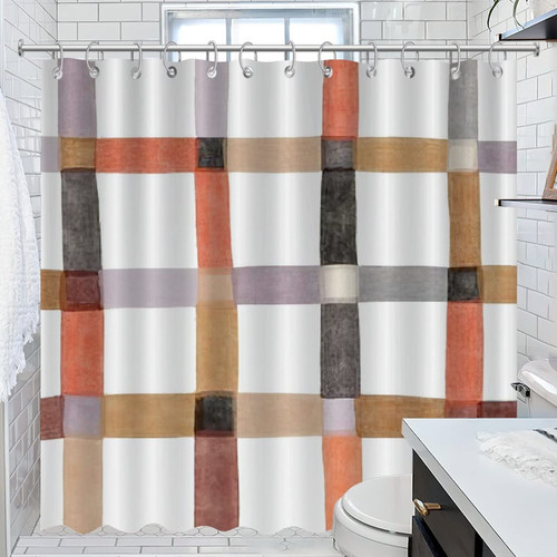 COVOME Shower Curtain Buffalo Check Plaid Bathroom Shower Curtain Long Bathroom Curtain Home Bathroom Decorations 72x72 Inch