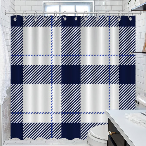 COVOME Buffalo Check Plaid Shower Curtain Shower Curtain for Bathroom Home Bathroom Decorations Polyester Fabric Farmhouse Bathroom Curtain with Rustproof Grommet Holes 72x72 Inch