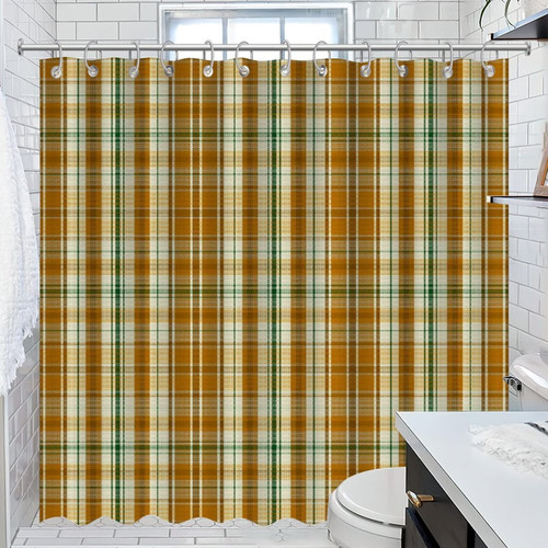 COVOME Bathroom Shower Curtain Buffalo Check Plaid Bathroom Shower Curtain Sets Long Bathroom Curtain Home Bathroom Decorations 72x72 Inch