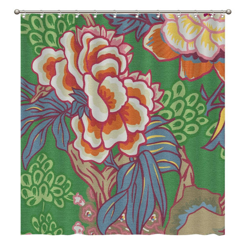 Bathroom Shower Curtains with Hooks 72x92 Inch,Emerald Green Chinoiserie Floral Shower Curtain Waterproof Fabric Bath Shower Curtain for Bathroom Bathtubs Decoration Bathroom Shower Curtains with Hooks 72x92 Inch,Emerald Green Chinoiserie Floral Shower Curtain Waterproof Fabric Bath Shower Curtain for Bathroom Bathtubs Decoration