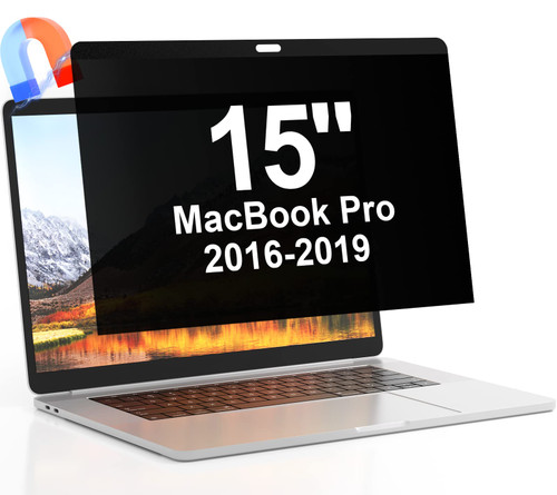 Mamol Privacy Screen MacBook Pro 15 Inch (2016-2019), Magnetic Removable Anti Blue Light Glare Filter Privacy Screen Protector for Apple Mac 15 In Laptop Model (A1707, A1990)