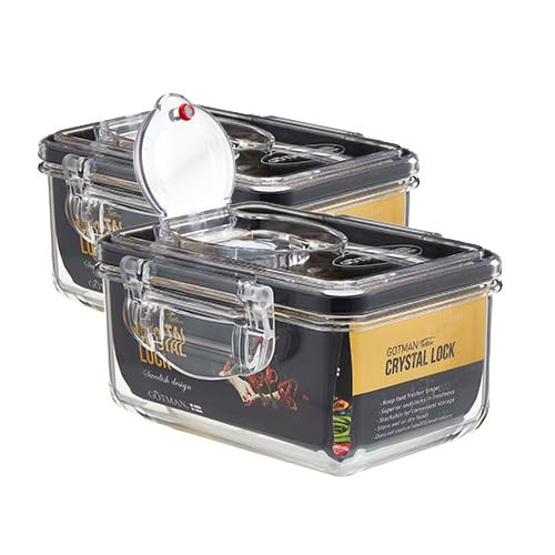 gotman Airtight Food Storage Container Rice pack - Tritan 100% BPA-Free, Safe Baby Food Container,Microwave & Freezer Safe Food Containers with Lids(15.2 OZ, 1 Containers + 1 Steam Vent Lid)