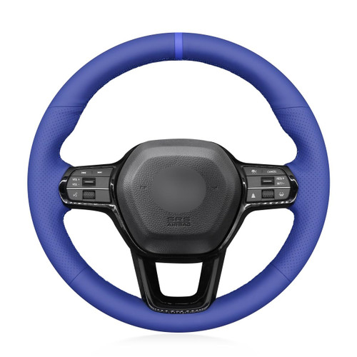 MEWANT Car Steering Wheel Cover for Honda Civic 11 XI 2021-2022 Hand-Stitched Car Steering Wrap