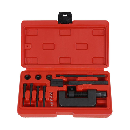 13PC Chain Cutter Rivet Tool, Motorcycle Bike Cam Drive Chain Breaker Riveter Rivet Riveting Cutter Repair Tool Kit