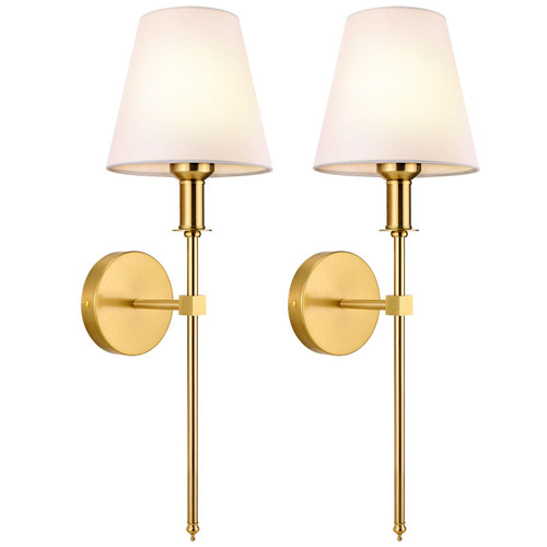 SoodMi Wall Sconces Sets of 2, Bathroom Vanity Sconces Wall Lighting with White Fabric Shades, Retro Industrial Wall Lamps, Wall Lights Suitable for Bedroom Living Room Kitchen SoodMi Wall Sconces Sets of 2, Bathroom Vanity Sconces Wall Lighting with White Fabric Shades, Retro Industrial Wall Lamps, Wall Lights Suitable for Bedroom Living Room Kitchen