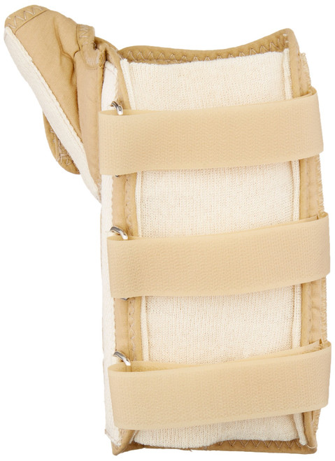 Rolyan D-Ring Wrist and Thumb Spica Splint, Wrist Brace for Carpal Tunnel, Wrist Brace for Tendonitis, Thumb Stabilizer for CMC & MC Joints, Wrist Splint, Thumb Brace, Wrist Spica, Right Hand, Large