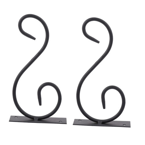 Yardwe 4 Pcs Flower Stand Hanging Basket Hook Wall Mounted Hooks Flower Pot Hooks Plant Wall Bracket Bird Feeders Hook Planter Holder Plant Hooks Hanging Planter Hook Coat Hook Metal Iron