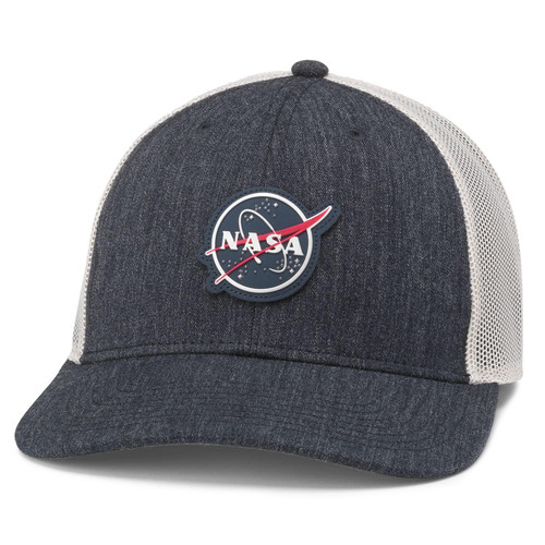 AMERICAN NEEDLE NASA Switch Back Adjustable Snapback Baseball Trucker Hat (23011A-NASA-INVY)