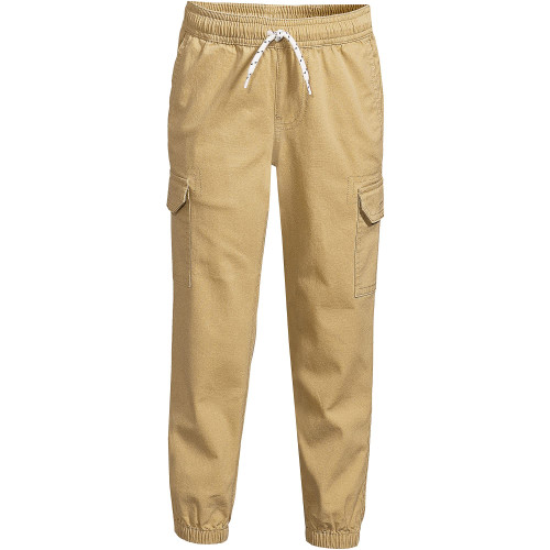 Lands' End B Stretch Cargo Jogger Light Beige Kids Husky X-Large