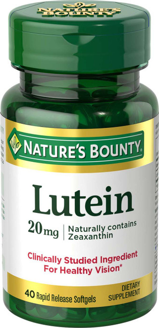Nature's Bounty Lutein 20 mg Softgels 30 ea (Pack of 4)