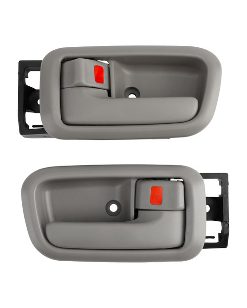 Interior Door Handles W/ Bezel (Pair), Compatible with Toyota Tundra 2000 2001 2002 2003 2004 2005 2006, Beige, Front Left Driver & Right Passenger, 692050C010B1,692060C010B1 Inside Handle Door Part