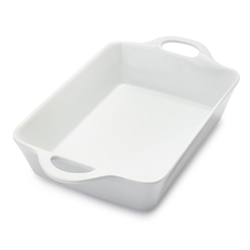 Sur La Table Rectangular Porcelain Baker, 3 qt, White