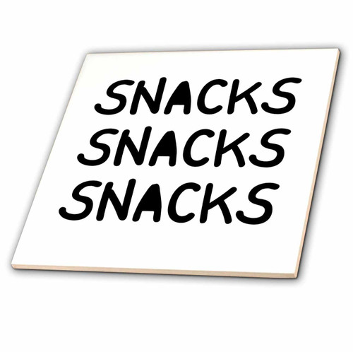 3dRose 3dRose - Rosette - Sweet Foods - Snacks Snacks Snacks - Tiles (ct-370327-1)