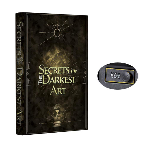 Real Pages Portable Diversion ???? ???? - Hollowed Out Book with Hidden Secret Compartment for Jewelry, Money and Cash (Secrets of The Darkest Art) (X-Large, Combination Lock)