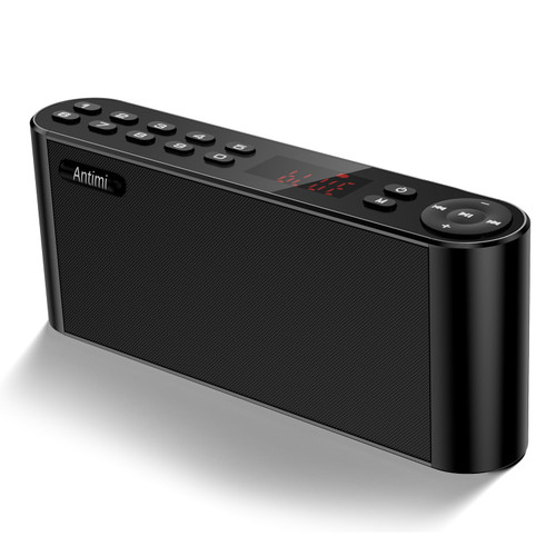 Antimi Bluetooth Speaker,FM Radio Player,MP3 Player Stereo Portable Wireless Speaker Drivers with HD Sound, Built-in Microphone, High Definition Audio and Enhanced Bass Antimi Bluetooth Speaker,FM Radio Player,MP3 Player Stereo Portable Wireless Speaker Drivers with HD Sound, Built-in Microphone, High Definition Audio and Enhanced Bass