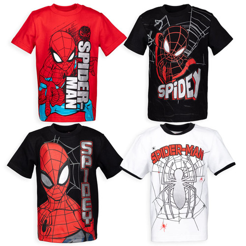 Marvel Spider-Man Little Boys 4 Pack Pullover T-Shirts Spidey 6