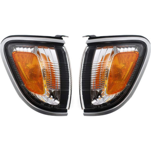 For Toyota Tacoma 2001 2002 2003 2004 Parking Side Marker Light Assembly Driver and Passenger Side | Pair Silver(1C8) | TO2520162 | TO2521162 | 81620-04090-B0
