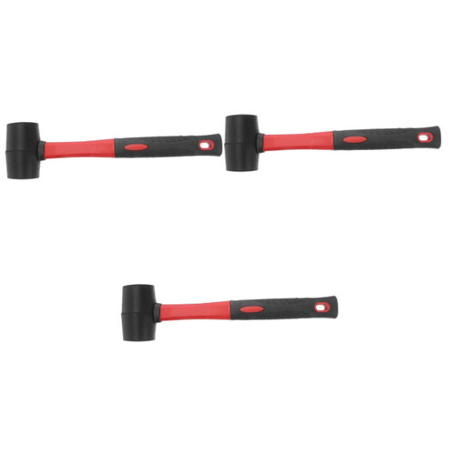 3pcs installation hammer rubber mallet for flooring hammer for leather crafts Repair Tool double- faced hammer rubber mallet harbor rubber mallet for paving two-color small hammer