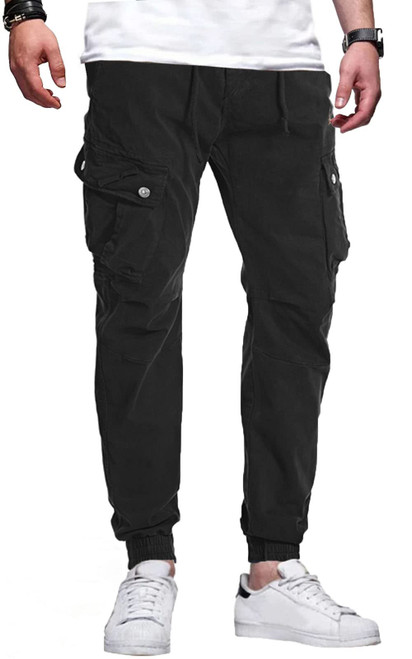 Surenow Mens Cargo Pants Multi Pockets Slim Outdoor Hiking Pants Tactical Pants Lightweight Casual Work Ripstop Pants for Men