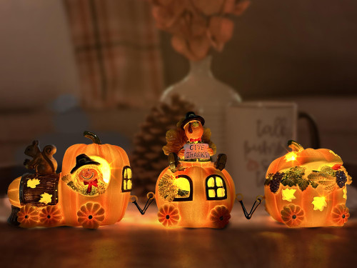 Thanksgiving Table Decorations, Thanksgiving Pumpkin Train Decorations for Table Mantle Shelf, Thanksgiving Fall Autumn Table Centerpieces, Thanksgiving Indoor Home Tabletop Pumpkin Turkey Party Decor