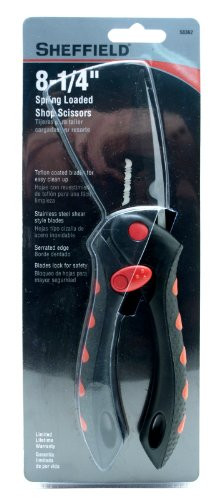 Sheffield 58362 8-1/4 Inch Spring Loaded Shop Scissors