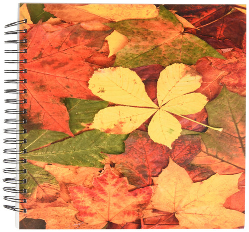 3dRose db_36780_2 Rustic Autumn Leaves Memory Book, 12 by 12-Inch